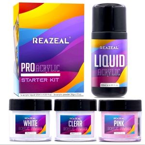 Host Pick ⭐️ Acrylic Nail DIY Starter Kit • Monomer Liquid + 3 Dipping Powders